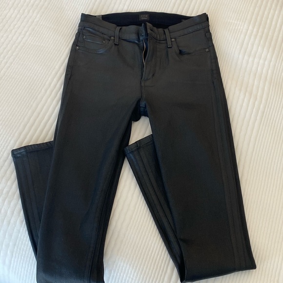 Citizens of Humanity Coated Black Jean Leggings - Picture 1 of 5